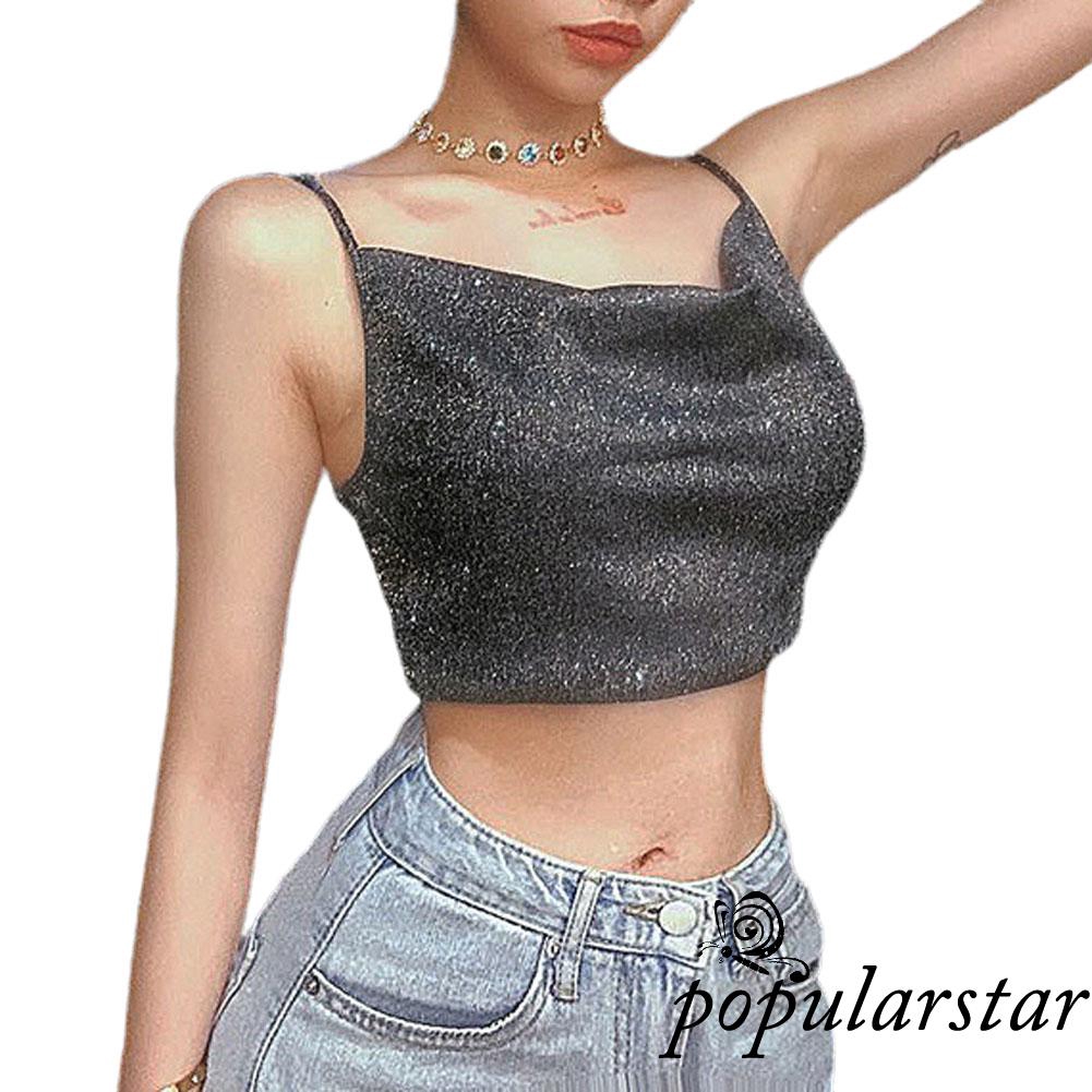 Backless Top New Fashion, Backless Shiny Top