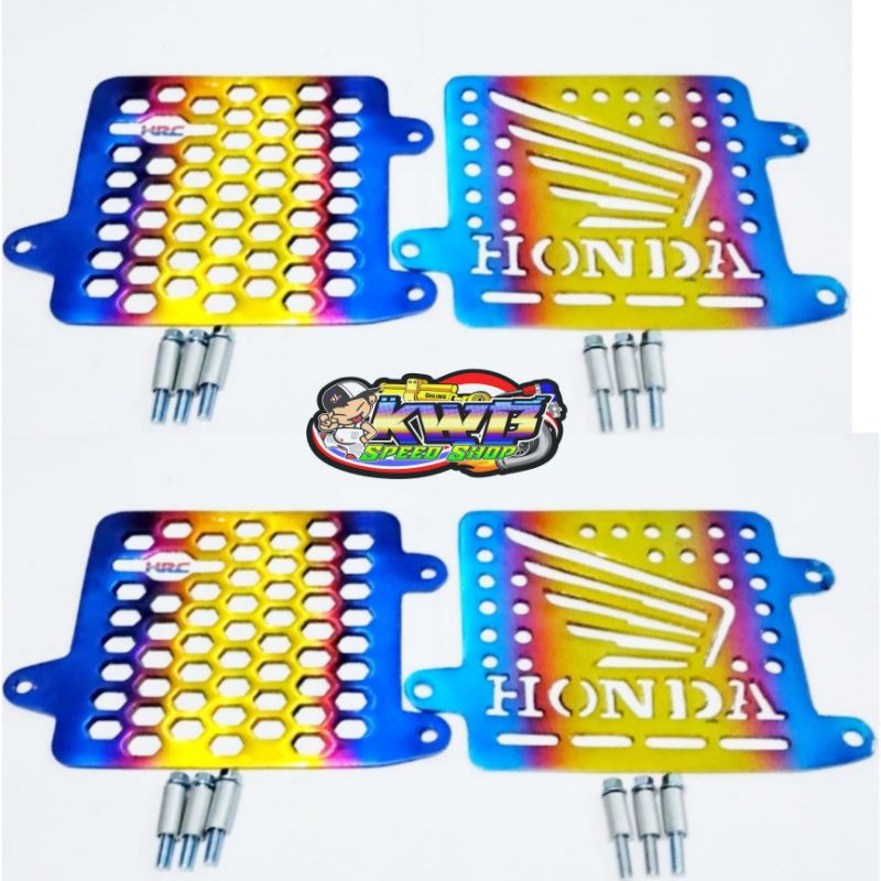 Radiator COVER HRC VARIO 125 150 PCX ADV CNC PELANGI TWOTONE RAINBOW ...
