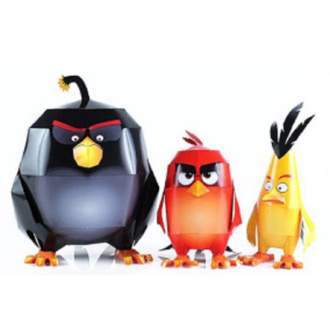 DIY Papercraft Paper Pattern Angry Bird Figures 3 Models | Shopee ...