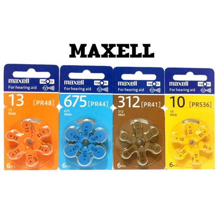 Maxell Hearing Aid Zinc-Air Battery 13 10 675 312 (6pcs/pack) | Shopee ...