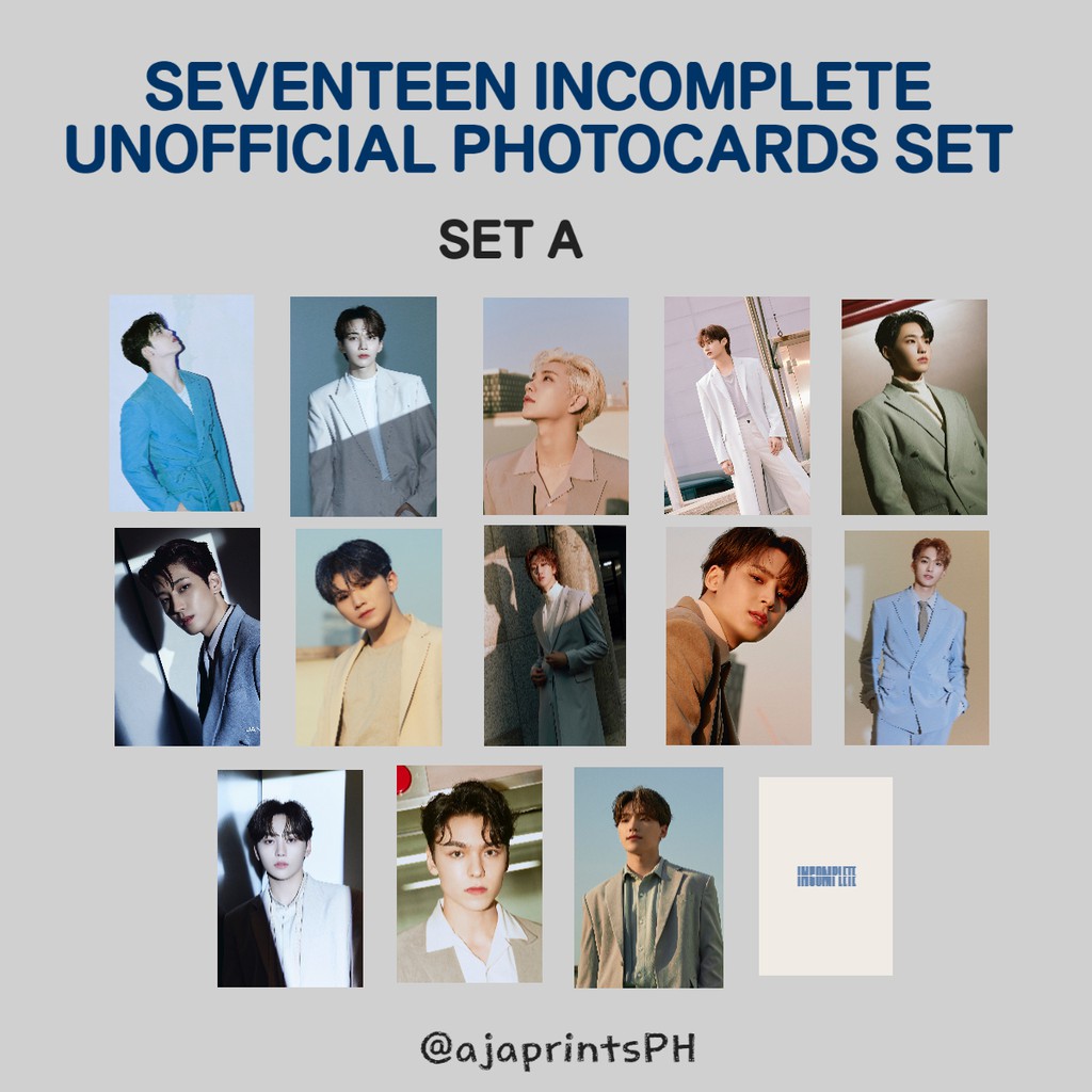 SEVENTEEN INCOMPLETE Photocard Set (Fanmade)