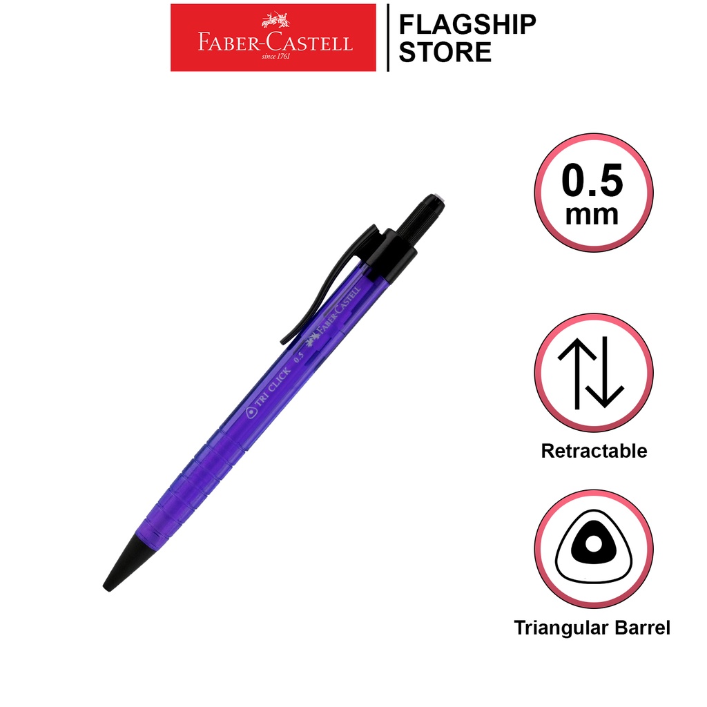 Faber-castell Mechanical Pencil 0.5mm Lead Core 4colors Traingle