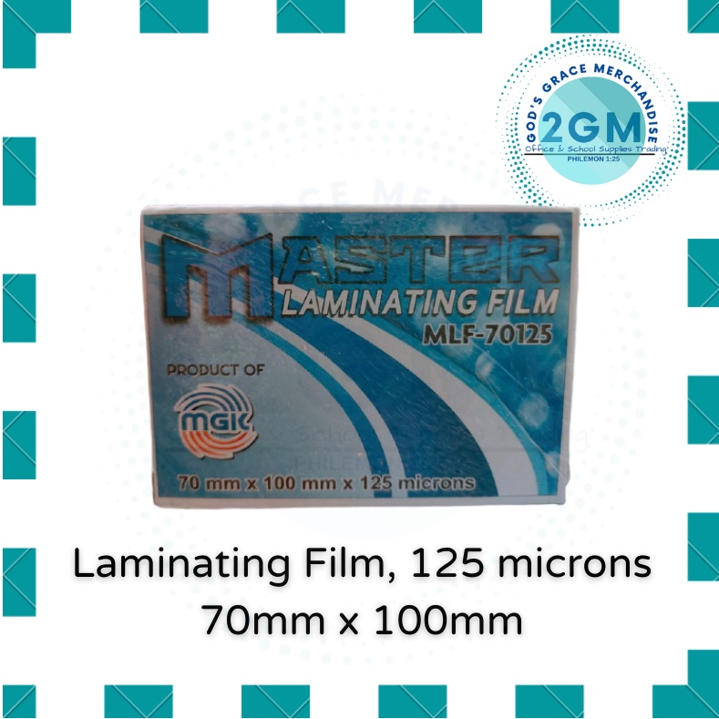 MASTER LAMINATING FILM [125 MICRONS], 100 PCS/BOX, SIZES 70mm X 100mm