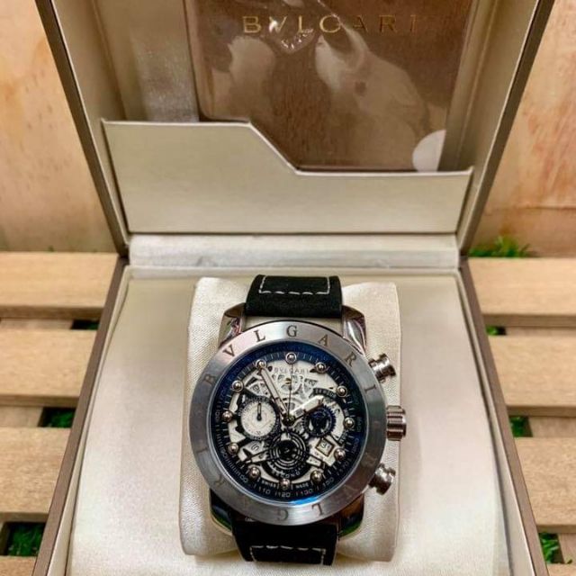 Bvlgari leather Unisex Watch Shopee Philippines