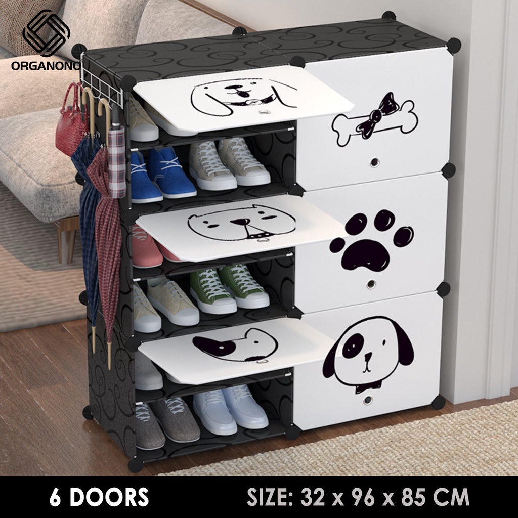 Organono DIY 12-20 Layers Stackable Multipurpose Shoe Rack Organizer w ...
