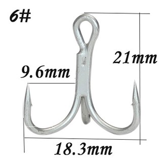 10pcs sharp quadruple reinforced treble fishing hooks triple anchor hook 4X  times strong lure three fork three claw hook