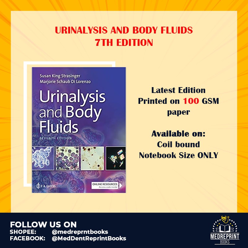 Urinalysis And Body Fluids 7TH EDITION | Shopee Philippines