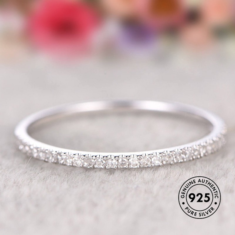 aifei-925 sterling silver micro-set diamond ring fashion all-match ...