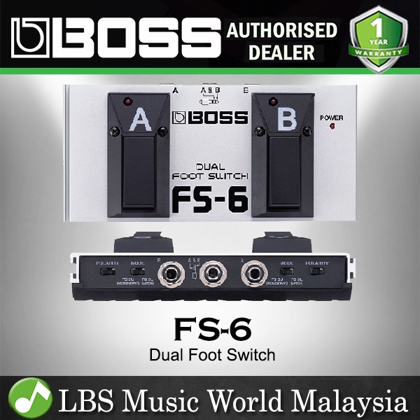 Boss FS6 Dual Footswitch for Dual Momentary Latching Foot Switch (FS6