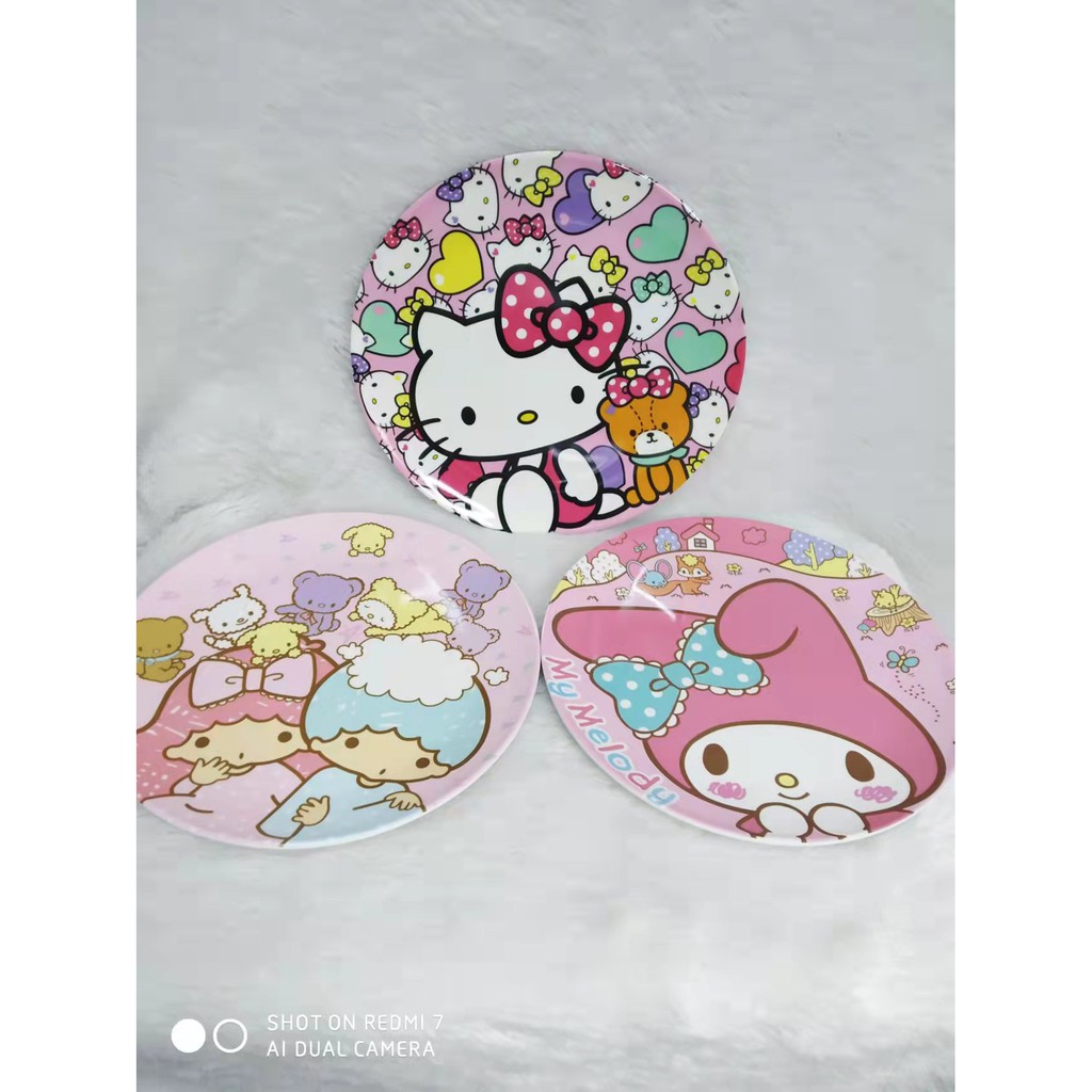 MELAMINE ROUND PLATE RANDOM CHARACTER DESIGN | Shopee Philippines