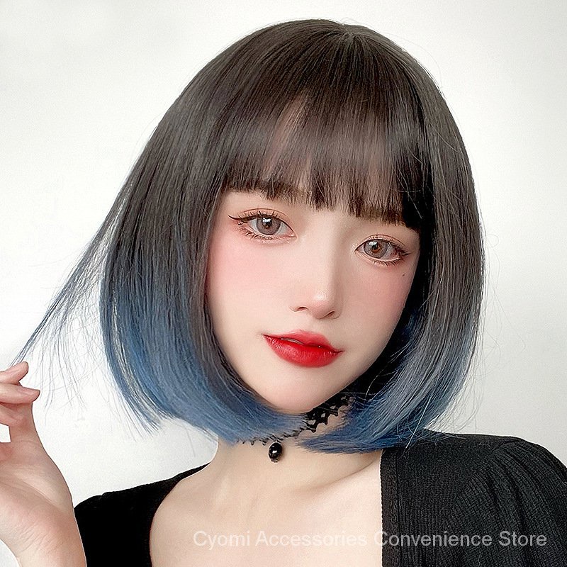 Wig hair bobo hair Wig Synthetic Wigs For brown Suitable for any