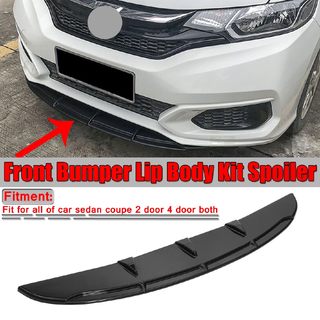 Universal Car Front Bumper Chin Spoiler Lip Valance Splitter Add On ...