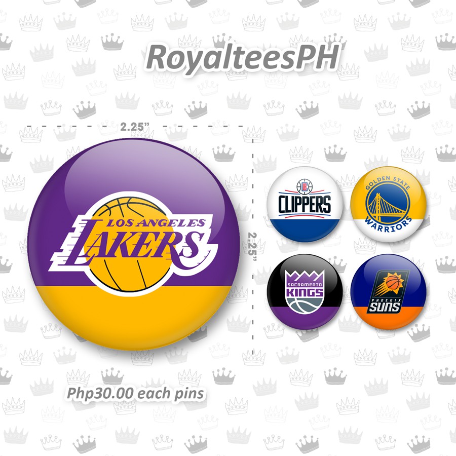 NBA Pacific Division Teams Fan-Made Button Pins | Shopee Philippines