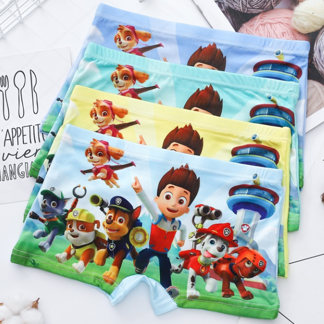 BOYS Kids 4 PACK Spiderman Hulk Paw Patrol Underwear Cartoon Boxer ...