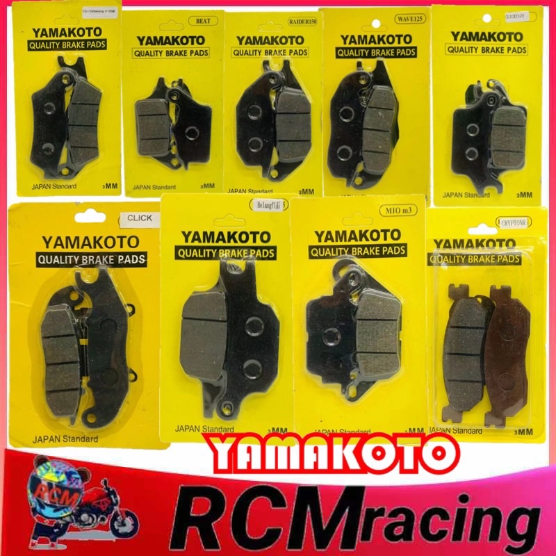 DISC PAD BRAKE PAD YAMAKOTO For Motorcycle PCX Raider150 Crypton Gy6 ...
