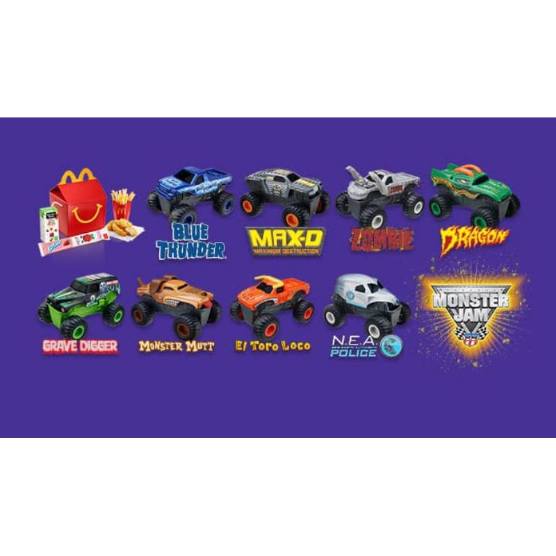 mcdonald's monster truck toys 2018