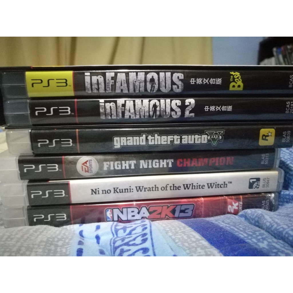 PS3 Games Used NBA 2K Infamous Fight Night | Shopee Philippines