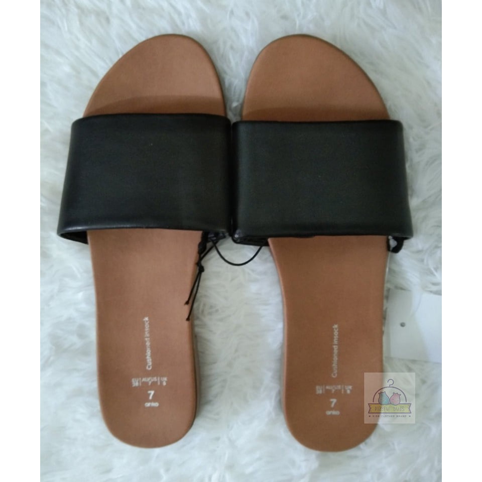 BLACK SLIDES Anko KMart Size 7 No Box Shopee Philippines