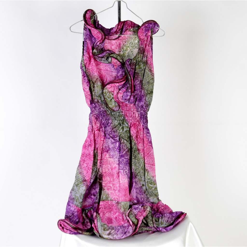 Pink Batik Dress All Size | Shopee Philippines