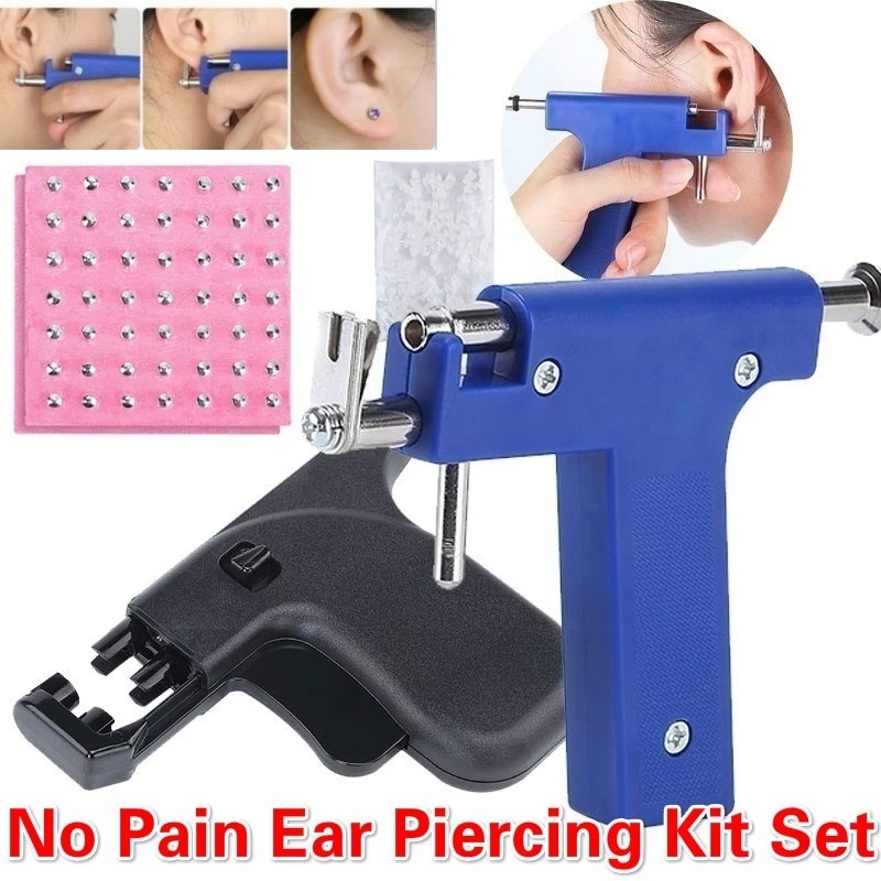 Professional Ear Piercing Gun Tool Set 98pcs Ear Studs Steel Ear Nose ...