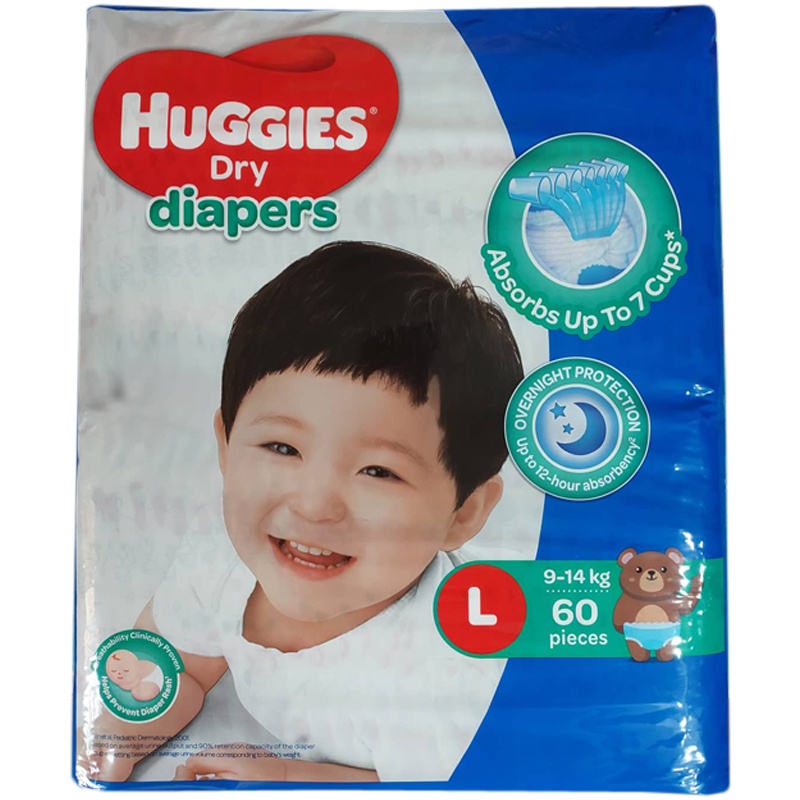 COD Huggies Dry Diapers Large 60 Pieces (Taped) Shopee Philippines