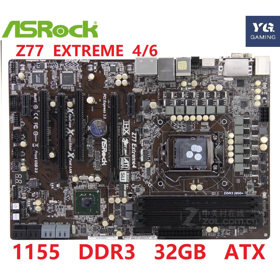 ASRock Z77 Extreme4/6 Desktop Board Z77 Motherboard Slot LGA1155