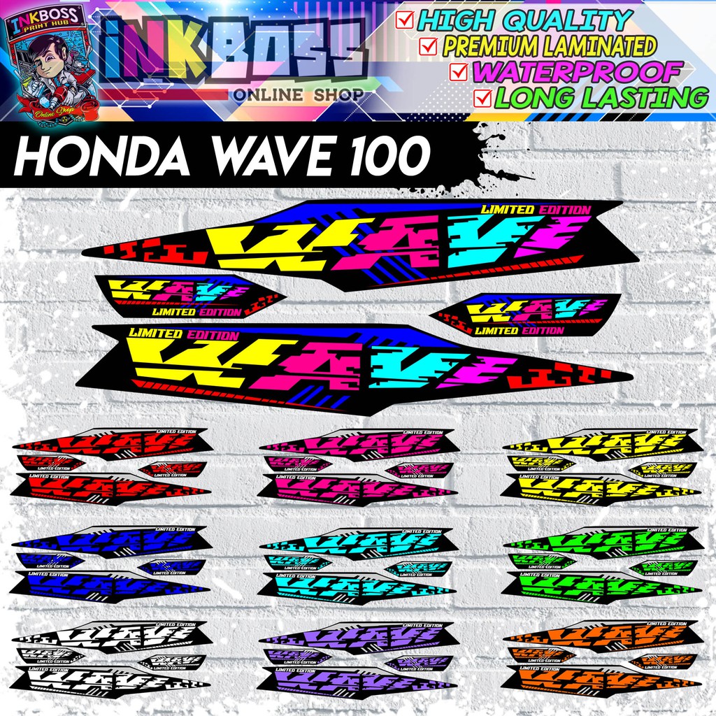 Honda Wave 100 Limited Edition Decals【001】 | Shopee Philippines