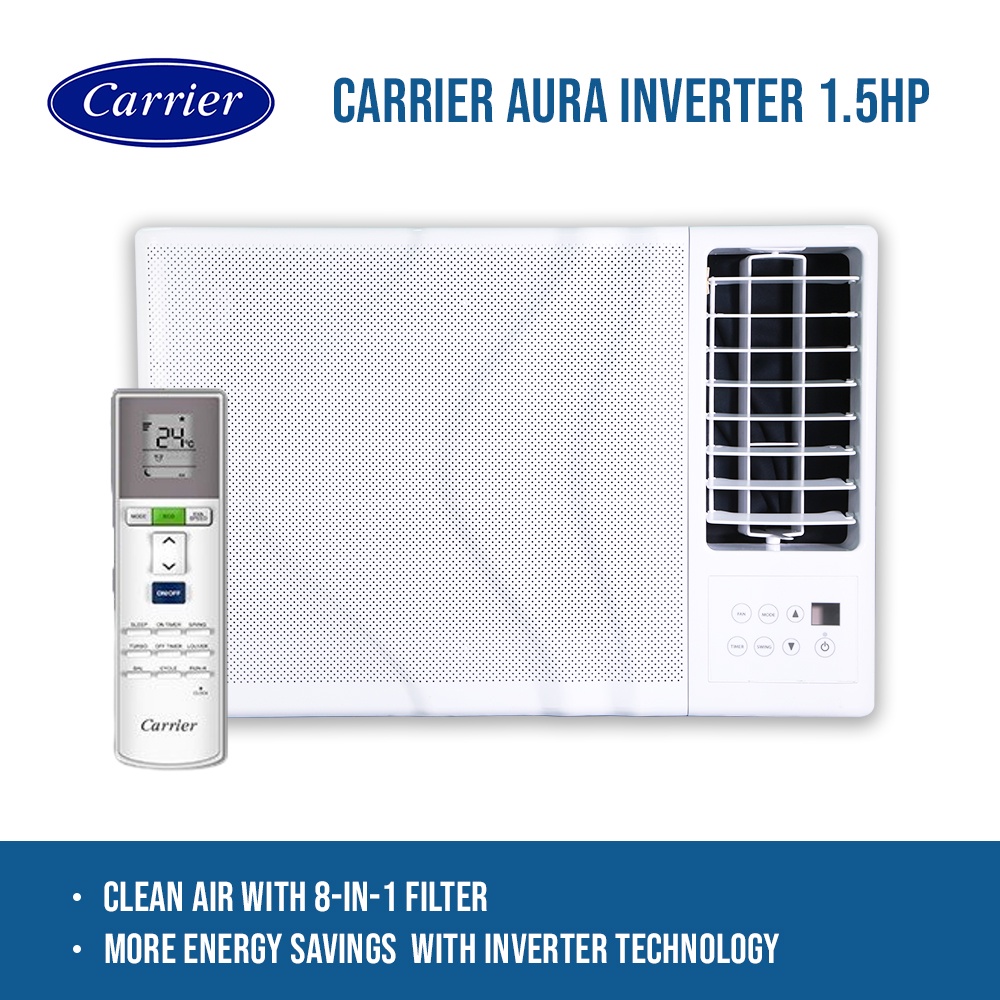 carrier 1.5 hp window type inverter