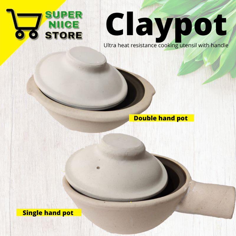 Claypot high quality single handle Heat Resistant Clay Pot Claypot with