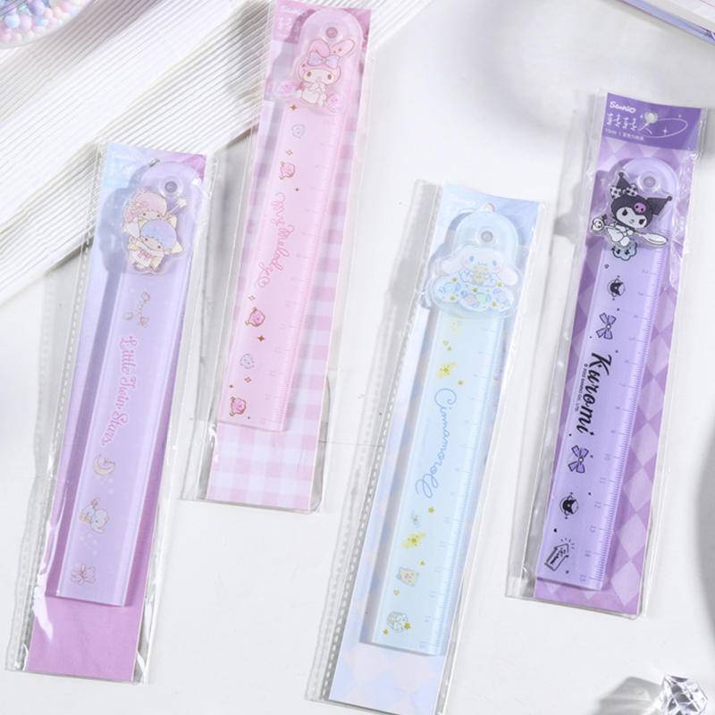 4 Styles Sanrio Acrylic Ruler Cute animals Straight Ruler ...