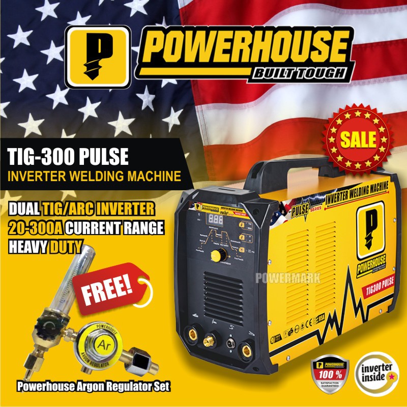 Powerhouse Tig300 Pulse Tigmma Inverter Welding Machine Dual Tigarc With Free Argon 1335