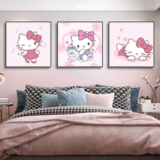 Sanrio Hello Kitty Room Decor Y2k Diamond Painting DIY Handmade