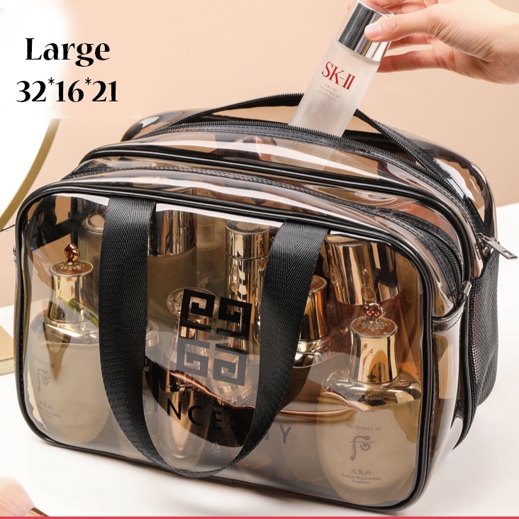 Cosmetic Bag Storage Transparent Bag Pvc Make up Bag Waterproof Large ...