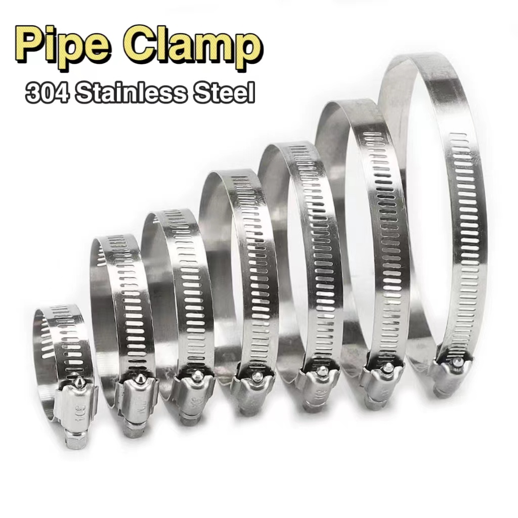 1PCS Stainless Steel 304 Worm Drive Hose Clamp - Fuel Pipe Tube Clips ...