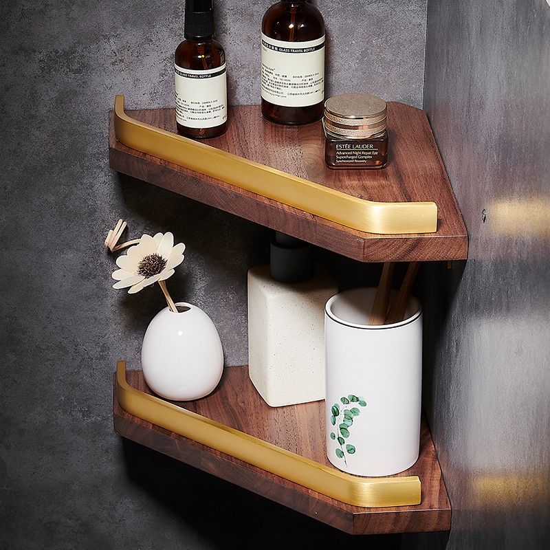 Black Walnut Bathroom Shelf Dressing Table Bathroom Toilet Wall Hanging