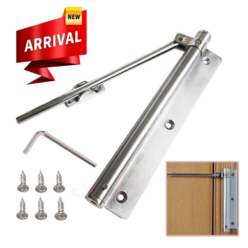 Door Closer Single Mounted Stainless Steel Strength Adjustable ...