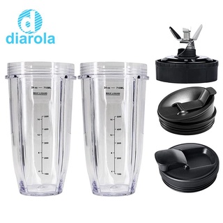 For Nutri Ninja Auto IQ Series Blenders 2pcs 710ML(24oz) Measuring Scale Cup  Mug