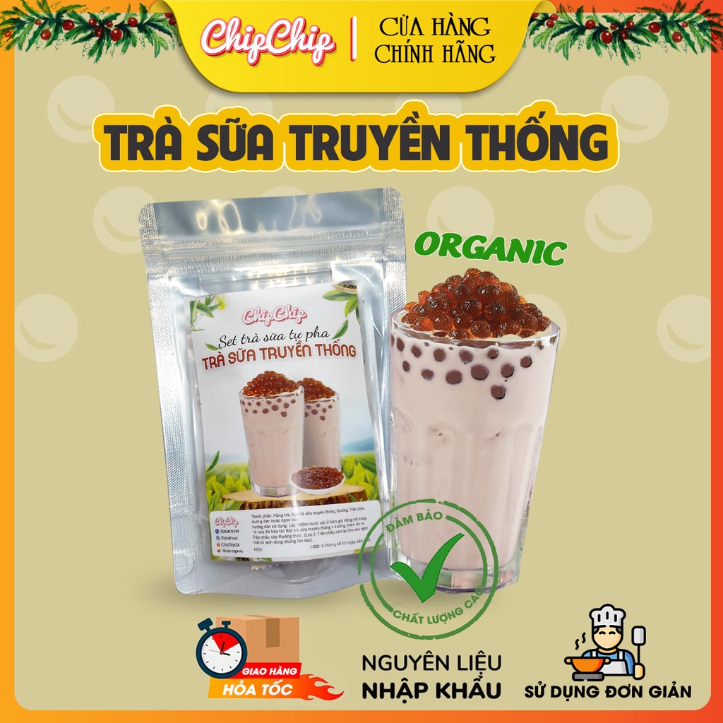 Set Of SelfMade Pearl Milk Tea At Home Traditional Standard Formula