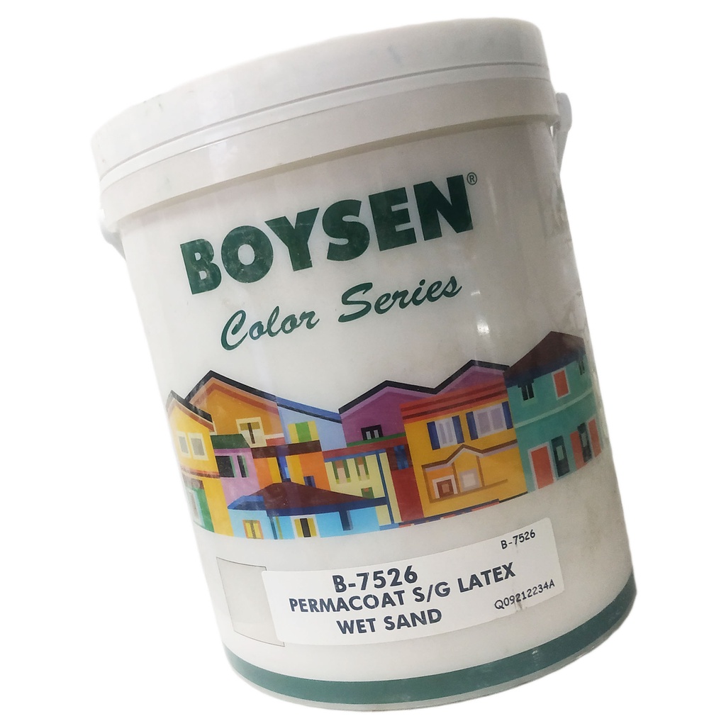 ( 4 LITER ) BOYSEN WET SAND B-7526 === PERMACOAT SEMI GLOSS LATEX === 1 ...