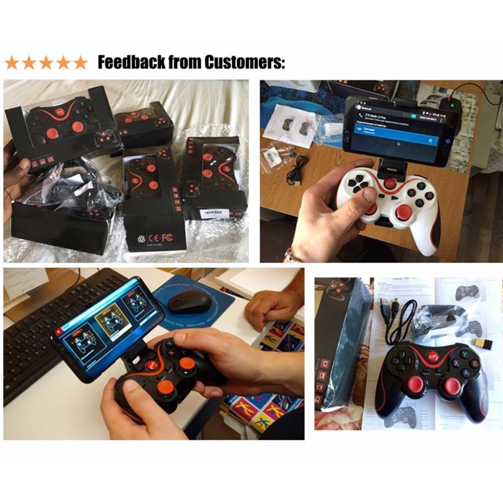 T3 Bluetooth Wireless Gamepad S600 STB Game Controller Joystick For ...