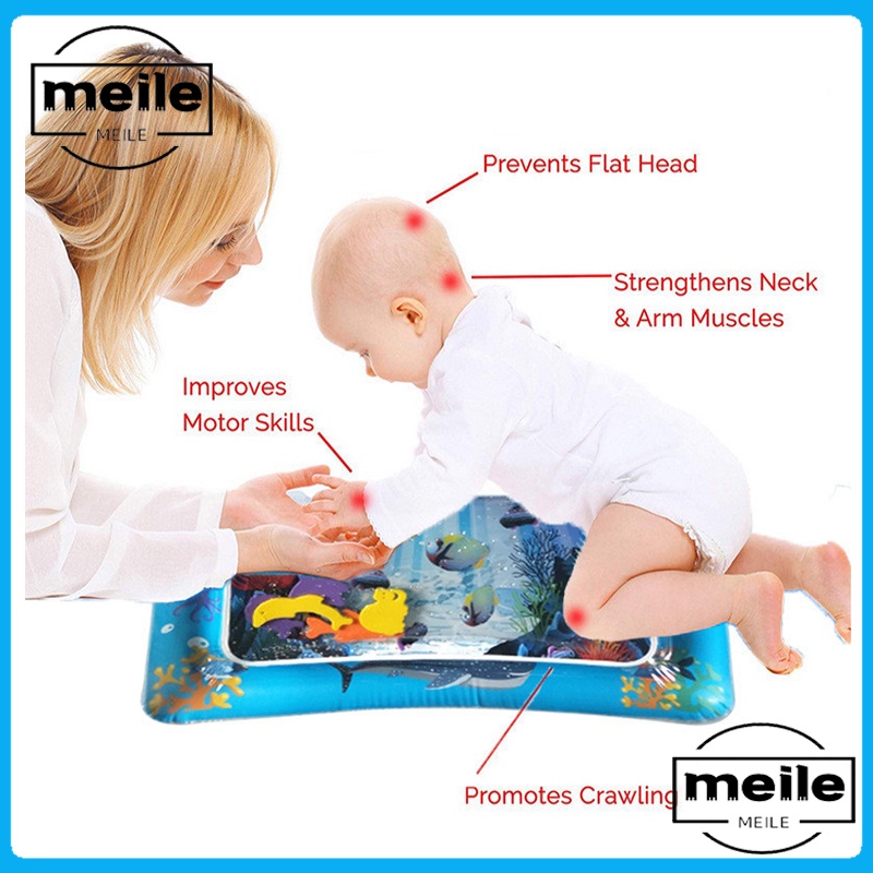 Baby Water Play Mat Inflatable For Infants Toddlers Fun Tummy Time Play