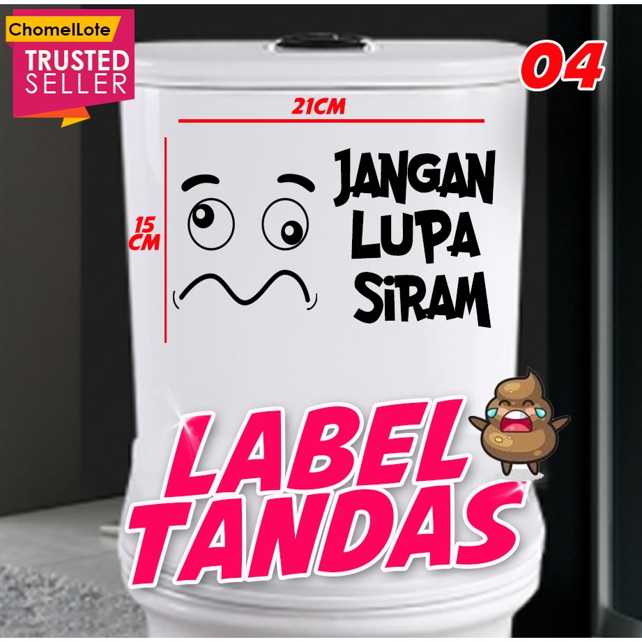 Sticker Tandas Waterproof Toilet Sticker Sticker Tandas Toilet Sign