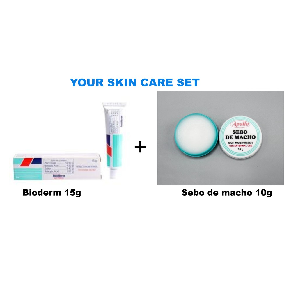 Bioderm 15g + Apollo Sebo de macho 10g Skin care set | Shopee Philippines