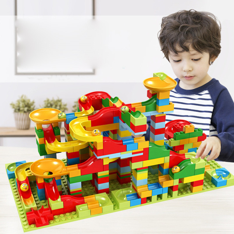 Abctoys Marble Race Run Maze Ball Track Building Mini Size Slide ...