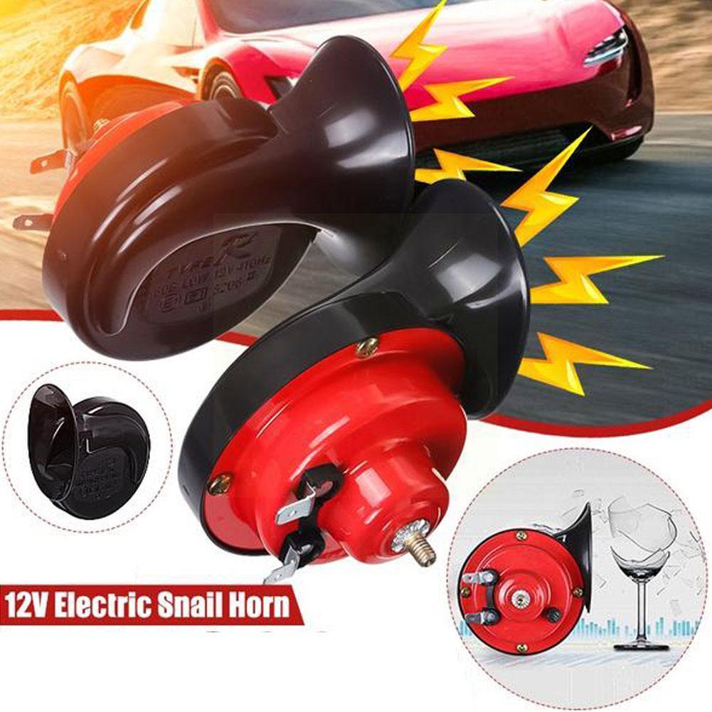 Universal Loud Car Horn 12V Electric Snail Train Horn Super Loud Waterproof Horns Siren for
