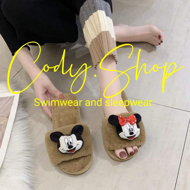 Mickey and minnie discount slippers