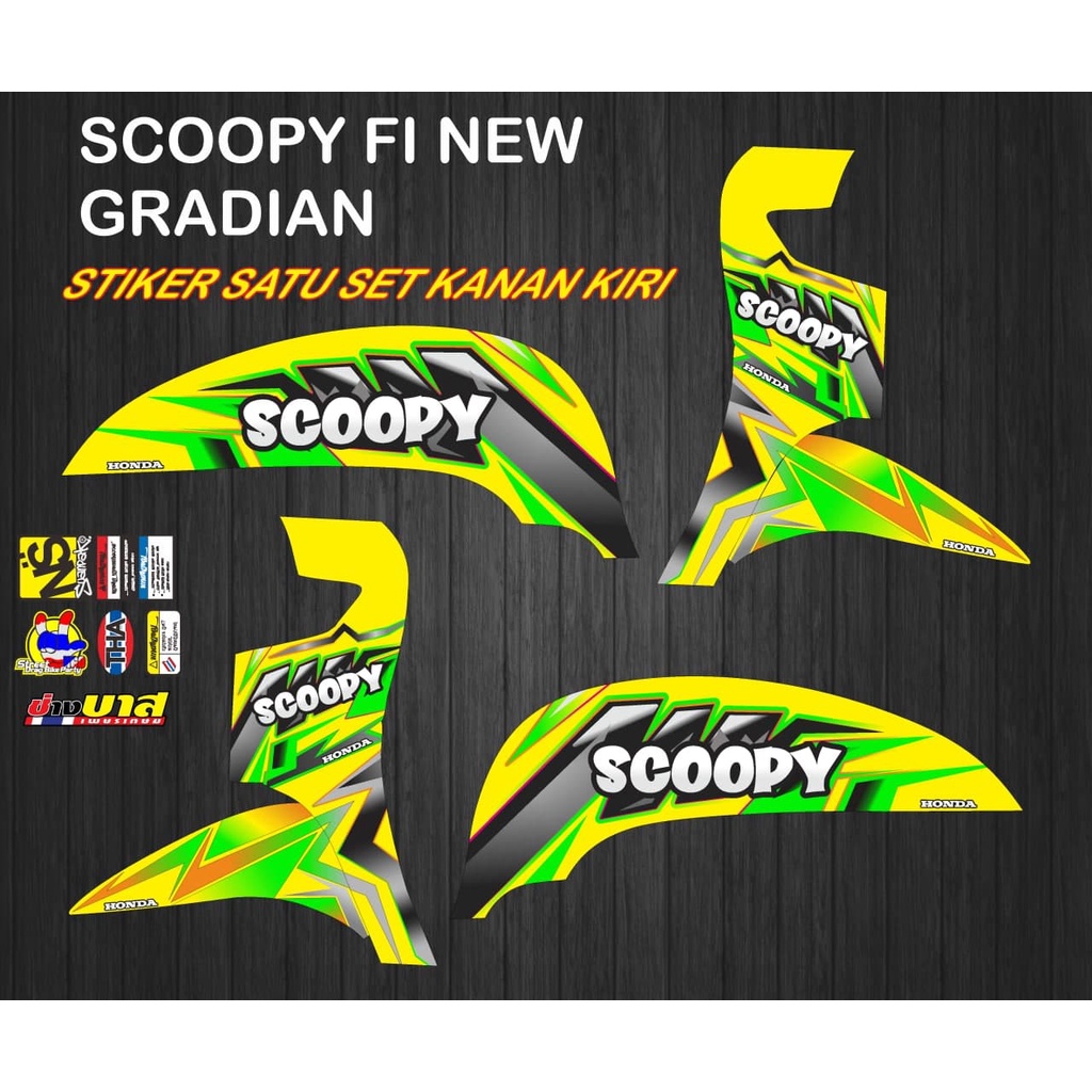 SCOOPY FI NEW GRADIAN DECAL STRIPING STICKER | Shopee Philippines