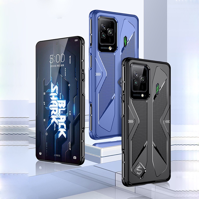 REY Cover Trasparente In Gel TPU Per Xiaomi Black Shark 5 Pro, Ultra Sottile 0,33 Mm, Morbida E Flessibile