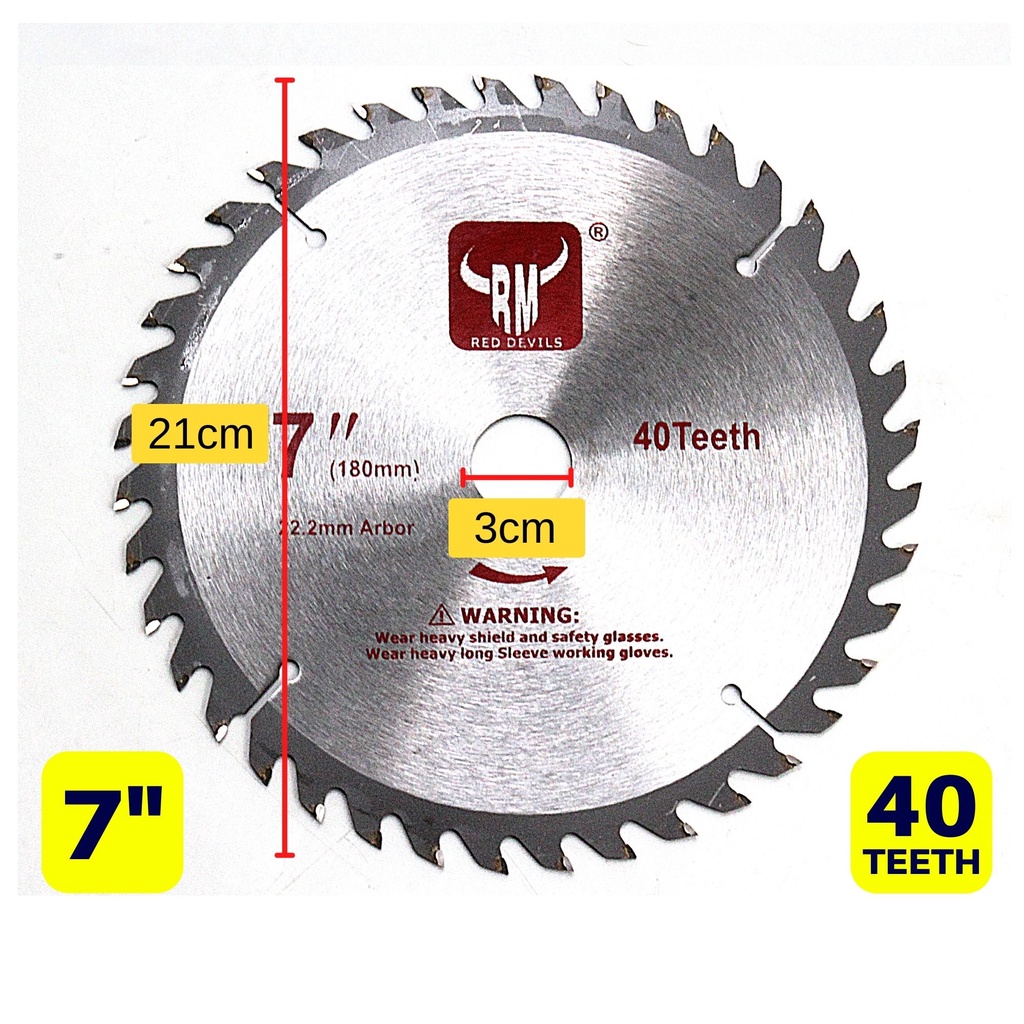 7" Circular Saw Blade 40T / 60T / 80T ( 180mm ) Shopee Philippines