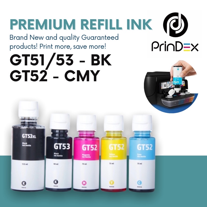 PrinDex Ink Bundle! GT51 GT52 GT53 GT53XL refill ink bundle for gt5810 ...